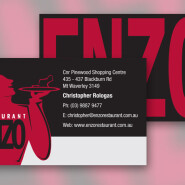Enzo Restaurant Business Card